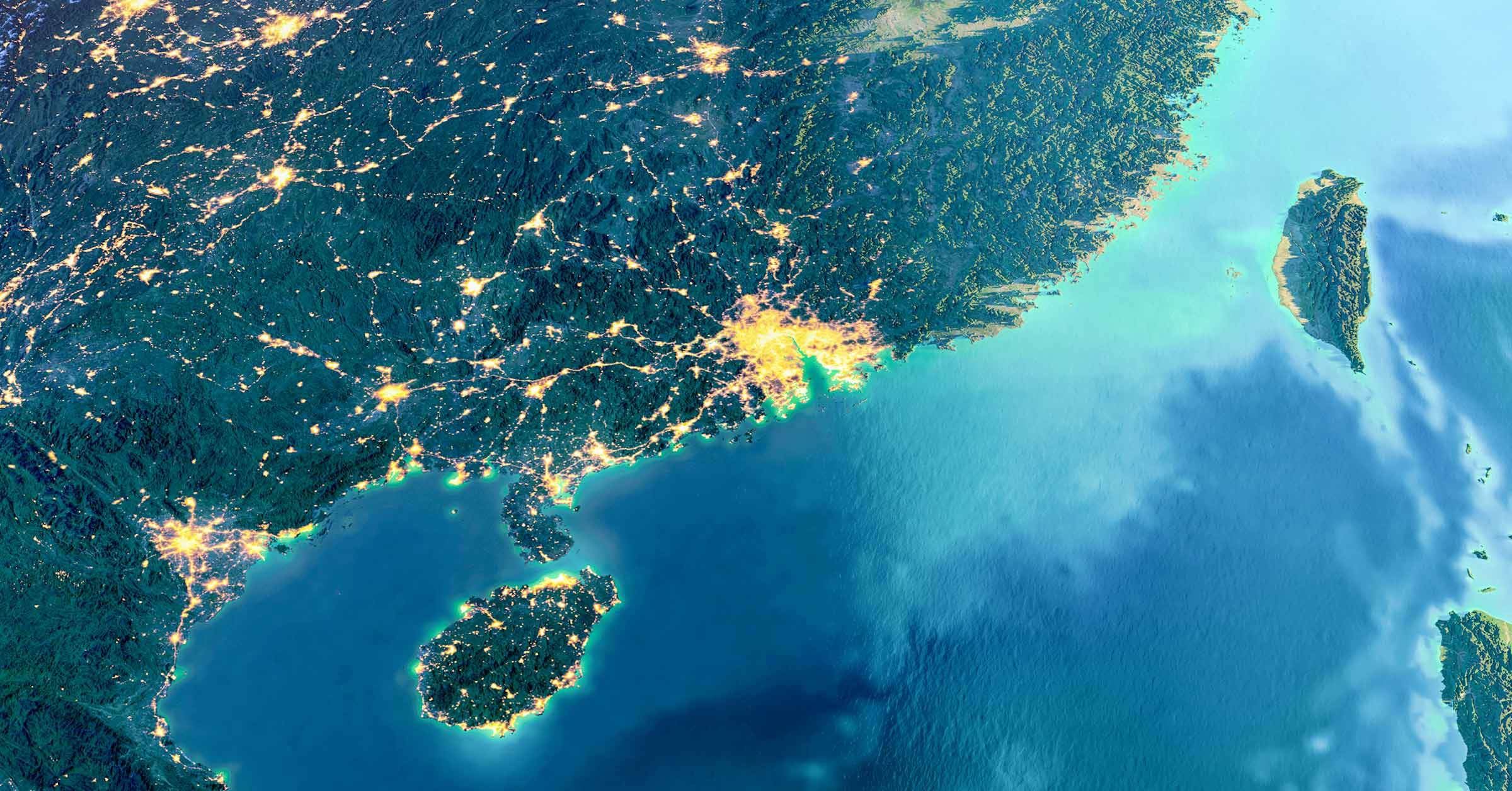 Satellite Image of Greater Bay Area